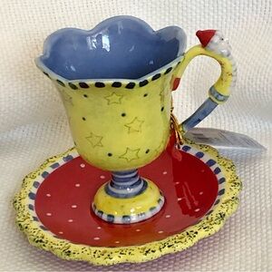 Dept. 56 Elf tea light Teacup and Saucer NWT department